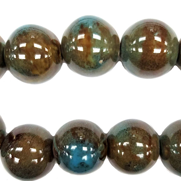 PORCELAIN ROUND 21MM TQ BLUE